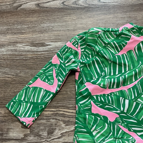 Lilly Pulitzer Sharlene Rashguard UPF 50+ Conch Shell Pink Lets Go Bananas 2 NWT - Picture 7 of 14